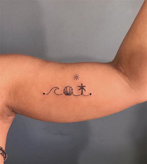 simple beach tattoos